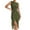Green, variant on Women's Backless Pleated Midi Dress - Round Neck Sleeveless, Polyester, Party/Casual - S-L Sizes
