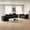 Black & 6-Seater, variant on CKEASEAN Sleeper Sofa Bed,4-in-1 Convertible Folding Boneless Couch,Foldable Love Seat with Pillow Corduroy Floor Futon Couch for Living Room,Bedroom,Lounge Studio