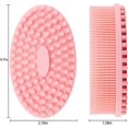 thumbnail image 2 of KAIYANG Cepillo de baño de silicona, 2 en 1, cepillo de masaje para rostro y cuerpo, para baño y ducha, limpia suavemente la piel (rosa), 2 of 5