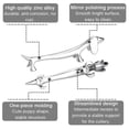 thumbnail image 2 of 12 Pcs Chopsticks Rest Little Dog Chopsticks Holder Dachshund Zinc Alloy Fork Stand Spoon Tableware, 2 of 4