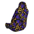 thumbnail image 2 of Wukai Golden Snake And Purple Rose Full Set Car Seat Covers with Soft Padding Universal Auto Front Seats Protector and Cushion Mat, 2 of 5