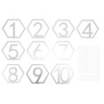 thumbnail image 2 of 10 Uds. Números de mesa de boda números hexagonales marcadores de posición tarjetas de mesa de fiesta HOMEMAXS 14075639-MX, 2 of 6