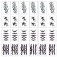 thumbnail image 1 of 24 hojas de tatuajes temporales pegatinas tatuaje para mujeres, niñas tatuaje de arte corporal, 1 of 6
