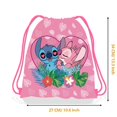 thumbnail image 3 of 5/30 piezas Disney Pink Lilo Stitch Theme Bolsa de cordón no tejida con tema Lilo & Stitch Bolsa de regalo para fiesta de cumpleaños para niño y niña Suministros para baby shower, 3 of 5
