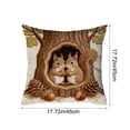 thumbnail image 3 of TanSiDing Cute Pet Animal Pillow Cover Fluffy Embroidery Sofa Cushion Decorative Throw Pillow Case for Home Decor Living Room Bedroom 17.72in, 3 of 6