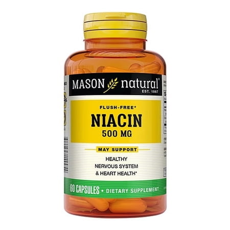 Mason Natural Niacin 500 Mg Inositol Hexanicotinate Flush Free Capsules - 60 Ea