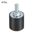thumbnail image 3 of 6 Pack M6x18mm Thread Studs Rubber Shock 20x20mm Male Female 6 Pack M6 Lock Nuts, 3 of 6