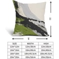 thumbnail image 5 of Green Black Pillow Covers 20x20 Inch Set of 2 Boho Gray and Beige Throw Pillow Covers Modern Art Outdoor Cotton Linen Square Pillowscase Cushion Covers for Sofa Couch Bedroom Living Room Decoration, 5 of 6
