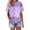 Purple 1, variant on Women's Breast Cancer Print T Shirt In We Wear Crewneck Tee Summer Fashion Clothing for Women