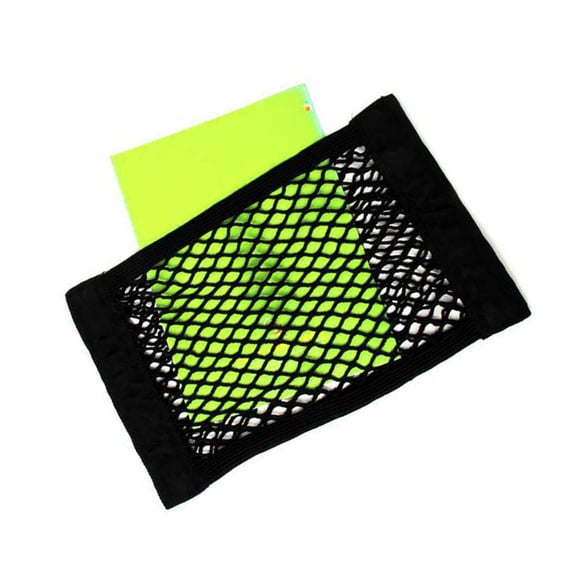 LEORX Elastic Dual Layer Mesh Storage Net Car Trunk Cargo Organizer Black for SUV Van Trunk 2pcs 14.96"x11.81"