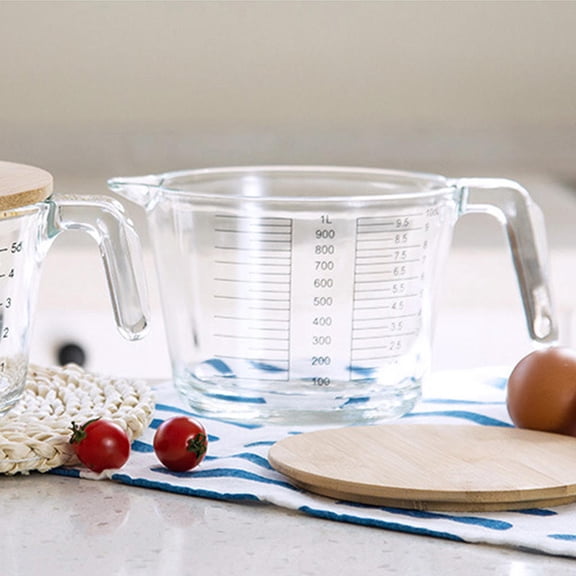 DINHEAROM Measuring Cups For Baking Glass 1Pc 8.1x6.3in