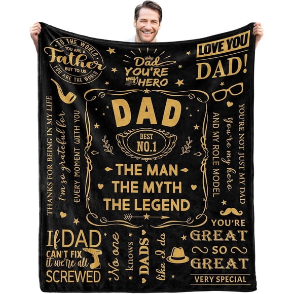 LHSHID Gifts for Dad Blanket Birthday Gifts for Dad Dad Gifts from Daughter for Dad Gifts for Dad Who Wants Nothing from Daughter New Dad Difts Throw Blanket 60"x80"
