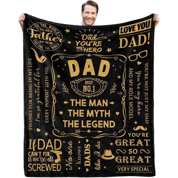 LHSHID Gifts for Dad Blanket Birthday Gifts for Dad Dad Gifts from Daughter for Dad Gifts for Dad Who Wants Nothing from Daughter New Dad Difts Throw Blanket 40"x50"