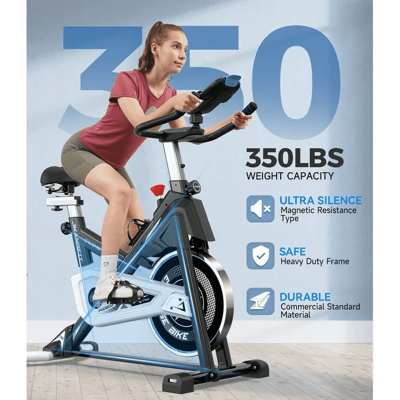 Pooboo Indoor Stationary Exercise Bikes Cycling Bike MagneticHome Cardio Workout Bicycle Machine 360lb