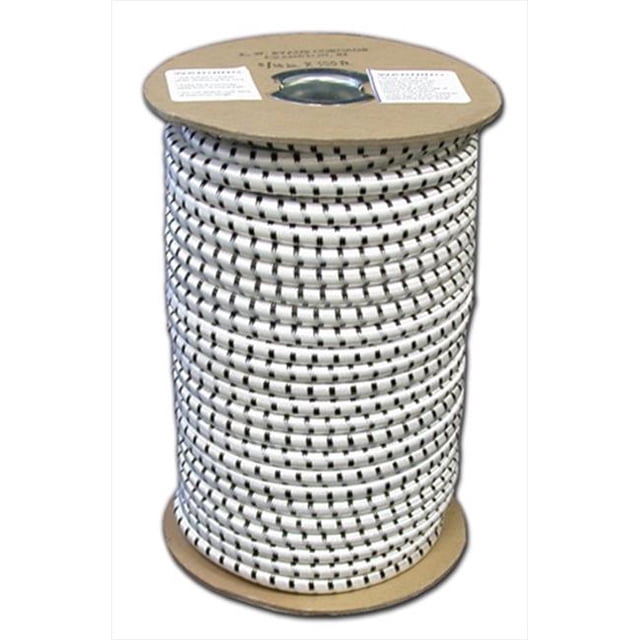 Cordon Élastique de 1875 Po x 100 Pi en Blanc et Noir
