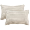 thumbnail image 1 of Fundas de almohada PHF 100% algodón tipo gofre, tamaño estándar, paquete de 2, 1 of 7