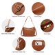 thumbnail image 4 of Bolso de hombro casual para mujer Bolso bandolera de cuero de PU Bolso de viaje de moda, 4 of 7