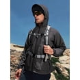 thumbnail image 7 of NORTHYARD Men's Rain Jacket with Hood lightweight Waterproof Raincoat Hiking Outdoor Camping Windbreaker With Zipper Pockets Black L, 7 of 7