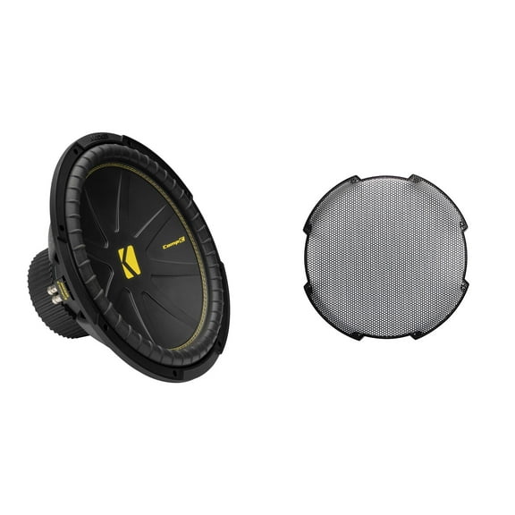Kicker 50CWCD154 CompC 15", DVC, 4-ohm & 52GR15 Grill Bundle