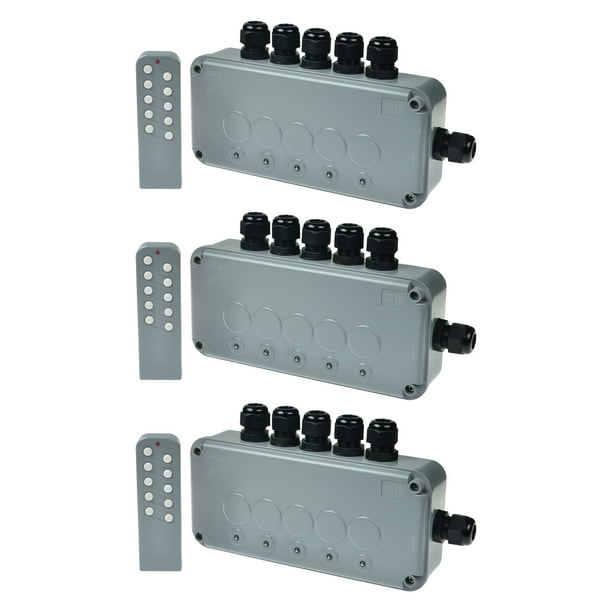 GREENCYCLE 3 Set 15A 5Gang Junction Box Weatherproof Outdoor Switched