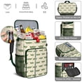 thumbnail image 5 of Travel Cooler Bag - Beige Crocodiles Hearts Pattern Camping Beer Cooler Backpack with Bottle Opener- Waterproof Insulated Picnic Backpacks - Cooler Bag for Beach, 5 of 6