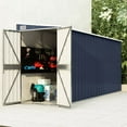 thumbnail image 6 of vidaXL Wall-Mounted Storage Shed Galvanized Steel for Backyard Garden, 6 of 24
