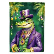 Alligator King of Mardi Gras House Flag 28 in x 40 in