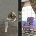 thumbnail image 2 of Door Lock Entry Knob Extra from inside Single Sided Deadbolt Front Handle Black Brushed Nickel Handles, 2 of 6
