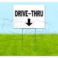 thumbnail image 1 of Drive-Thru Down (18" x 24") Yard Sign, Includes Metal Step Stake, 1 of 6