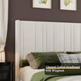 thumbnail image 2 of 4 EVER WINNER Queen Size Bed Frame, Velvet Upholstered Platform Bed Frame with Headboard, Pink Queen Bed Frame, Pink, 2 of 6