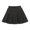 thumbnail image 6 of Godom Girls Pleated School Uniform Skorts Elastic Waist with Bow Built-in Shorts Skirt,Black 3T-11T, 6 of 7