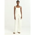 thumbnail image 3 of Scoop Women's and Women's Plus Linen Blend Longline Vest, Sizes XS-4X, 3 of 5