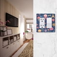 thumbnail image 5 of Yayeee Rocker Switch Wall Plate 2-Gang 4.7"x4.6" Home Decorative Outlet Cover, Pink Jellyfish, 5 of 6