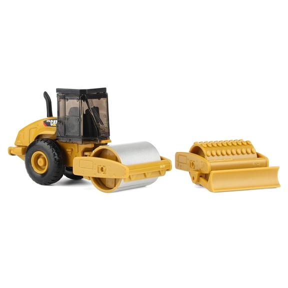 CAT Caterpillar CS56 Roller with Interchangeable Front Attachment Yellow 1/87 (HO) Scale Diecast Model by Diecast Masters