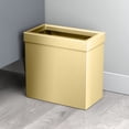 thumbnail image 3 of Gatco Elevate Stainless Steel 3.18 Gallon Rectangle Wastebasket Open Removable Lid, Brushed Brass, 3 of 5