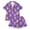 00@Purple999, variant on Elegyee Toddler Girls' Halloween Pajamas Skeleton Print Short Sleeve Button Down Shirt Shorts Sleepwear, Black, Size 3-4