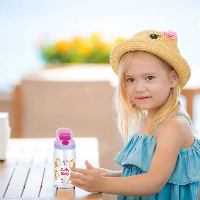 Kids Water Bottle with Straw for School Leak Proof 16 OZ Toddler Water  Bottle BPA-Free