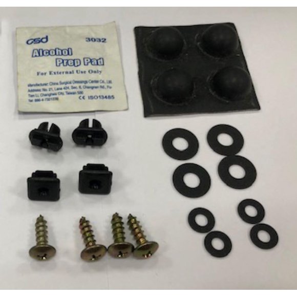 Trailfx Rh8702H Kit De Hardware De Montaje De Protector Contra Insectos Piezas De Repuesto Oe Para Protectores De Capó Trailfx Con Soportes De Acero Tornillos De Acero Inoxidable Y Topes De Goma