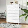 thumbnail image 6 of CONCETTA 13-Drawer Fabric Bin Dresser Tower with Steel Frame, Organizer for Bedroom, Living Room, Hallway, Office, Ideal for Teens & Adult, White, 6 of 6