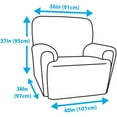 thumbnail image 2 of Maytex Embossed Diamond Patterned 4-Piece Recliner Stretch Slipcover, Tan, 2 of 4