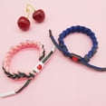 thumbnail image 5 of Pulsera holográfica reflectante con cordón de mano tejido de aleación para amantes del amor, 5 of 5