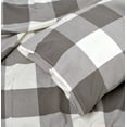 thumbnail image 7 of Home Soft Things 3 Piece Washed Cotton Duvet Cover Set - Gingham - Grey - Queen (92" x 90"), 7 of 7