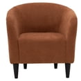 thumbnail image 2 of Fox Hill Trading Traditional Polyester Fabric & EPS Curved Tub Chair in Orange, 2 of 4