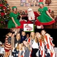 thumbnail image 5 of 2 parejas Mujeres de la rodilla Calles altos para la Navidad por mucho tiempo sobre medias de rodilla con arco y bolas esponjosas para mujeres disfraz de fiesta de navidad de Halloween, 5 of 5