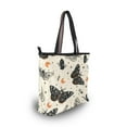 thumbnail image 6 of Women's Tote Handbag Cloth Handbag Large Tote Bag Shopping Bag Black and White Moths, 6 of 8