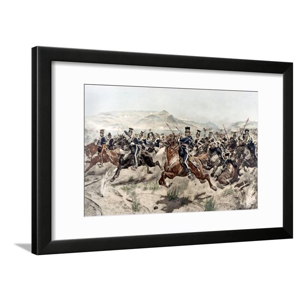 The Charge of the Light Brigade, 1895 Framed Print Wall Art by Richard ...
