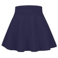 thumbnail image 6 of OGLCCG Girls Pleated Skirt Casual Stretch Waist Flared Plain Pleated Mini Skater Skirt High Waisted A Line School Uniform Skirts 4-15 Years, 6 of 7