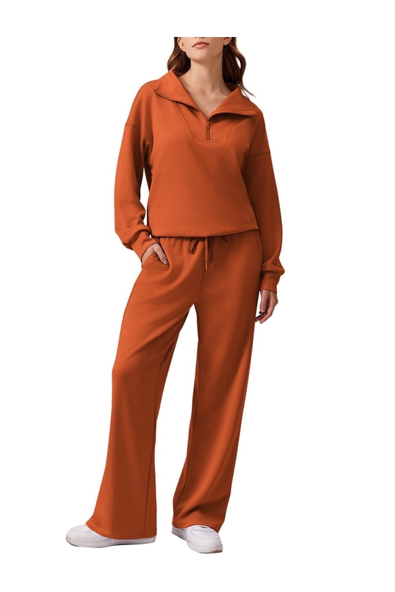 Women Two Piece Sets Sweatsuit Oversized Sweatshirt Sweatpants Tracksuit Lounge Matching Set Fall Trendy