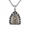 Acala Buddha, variant on Men's Stainless Steel Personality Hip Hop Buddism Sacred Manjushri Buddha Patron Flower Flame Shape Statue of Buddha Necklace