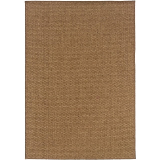 Oriental Weavers Karavia 6'7" x 9'6" Machine Woven Rug in Tan